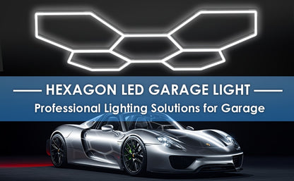 Hexagon LED Garage Lights 25-Pack 26400LM Super Bright – Large Ceiling Shop Lights for Garage, Workshop, Warehouse, Gym, Basement & Car Detailing | High Lumen LED Panel Light Canada