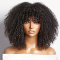 Short Curly Wig for Women 16 Inch – Synthetic Fiber Bob Wig in Black & Dark Brown for Daily Wear, Weddings, Parties & Festive Occasions