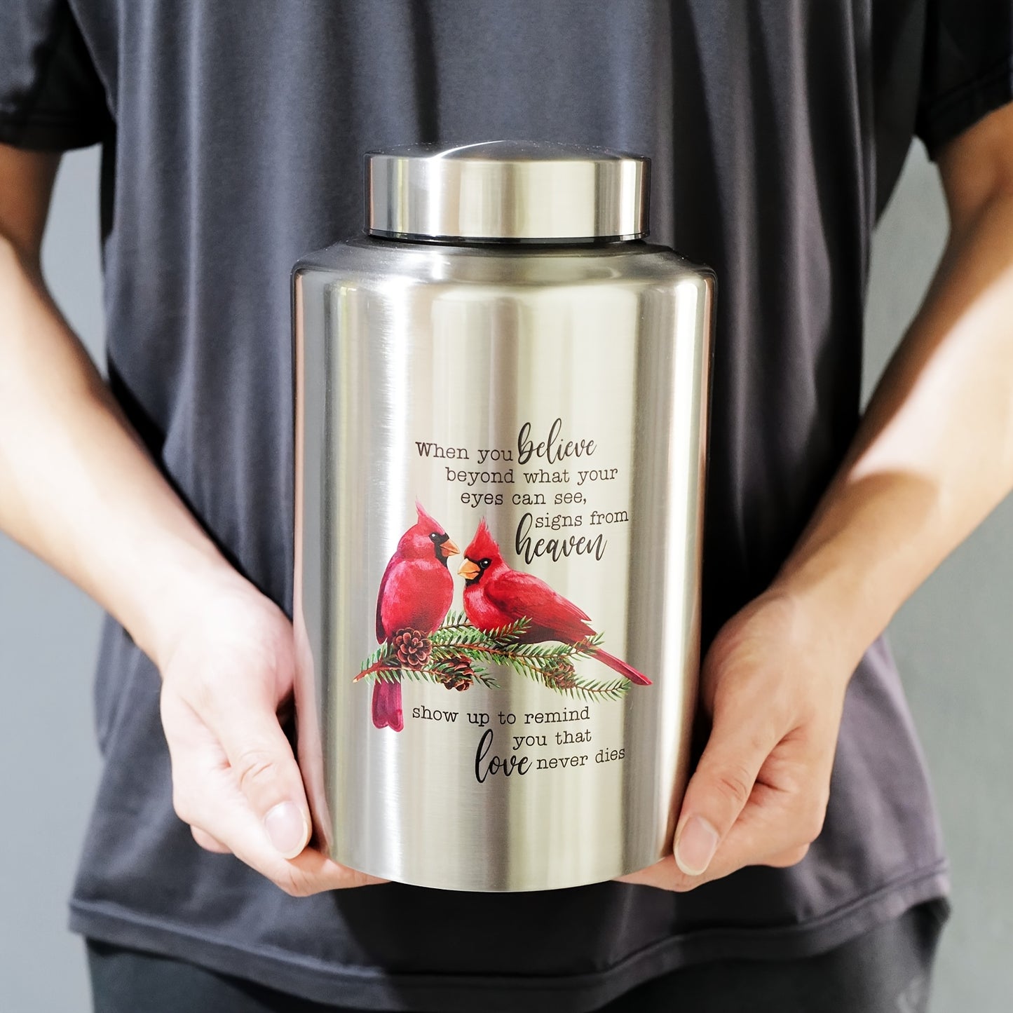 Large Cremation Urn for Human Ashes Up to 220 Lbs – Decorative Butterfly Stainless Steel Memorial Urn for Adults, Includes Velvet Bag, Secure Screw Lid | ShopVora CA