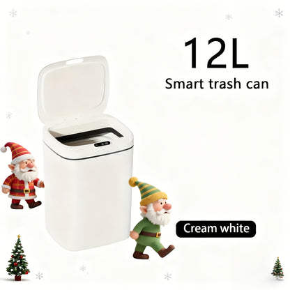 Touchless Sensor Trash Can with Odor-Sealing Lid & Quiet Close – Hands-Free Automatic Slim Bin for Kitchen Bathroom Office, 3.17/4.23/4.49 Gal, White or Black, Battery Operated (AA Not Included)