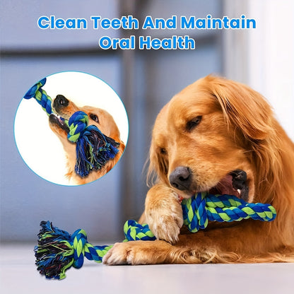 Heavy Duty Dog Rope Toys 2-Pack – Indestructible Tug-of-War Chew Rope for Large & Medium Dogs, Wear-Resistant Teething Toy for Aggressive Chewers & Large Breed Puppies
