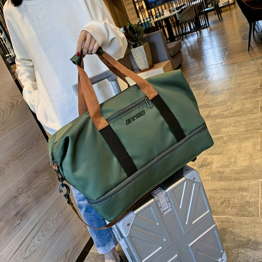 Spacious Travel Bag - A Lightweight Handbag Featuring Several Compartments, Ideal for Organized Trips, Outdoor Yoga, And Gym Workouts - Great for Weekend Getaways And Fitness Lovers & Holiday Gifts
