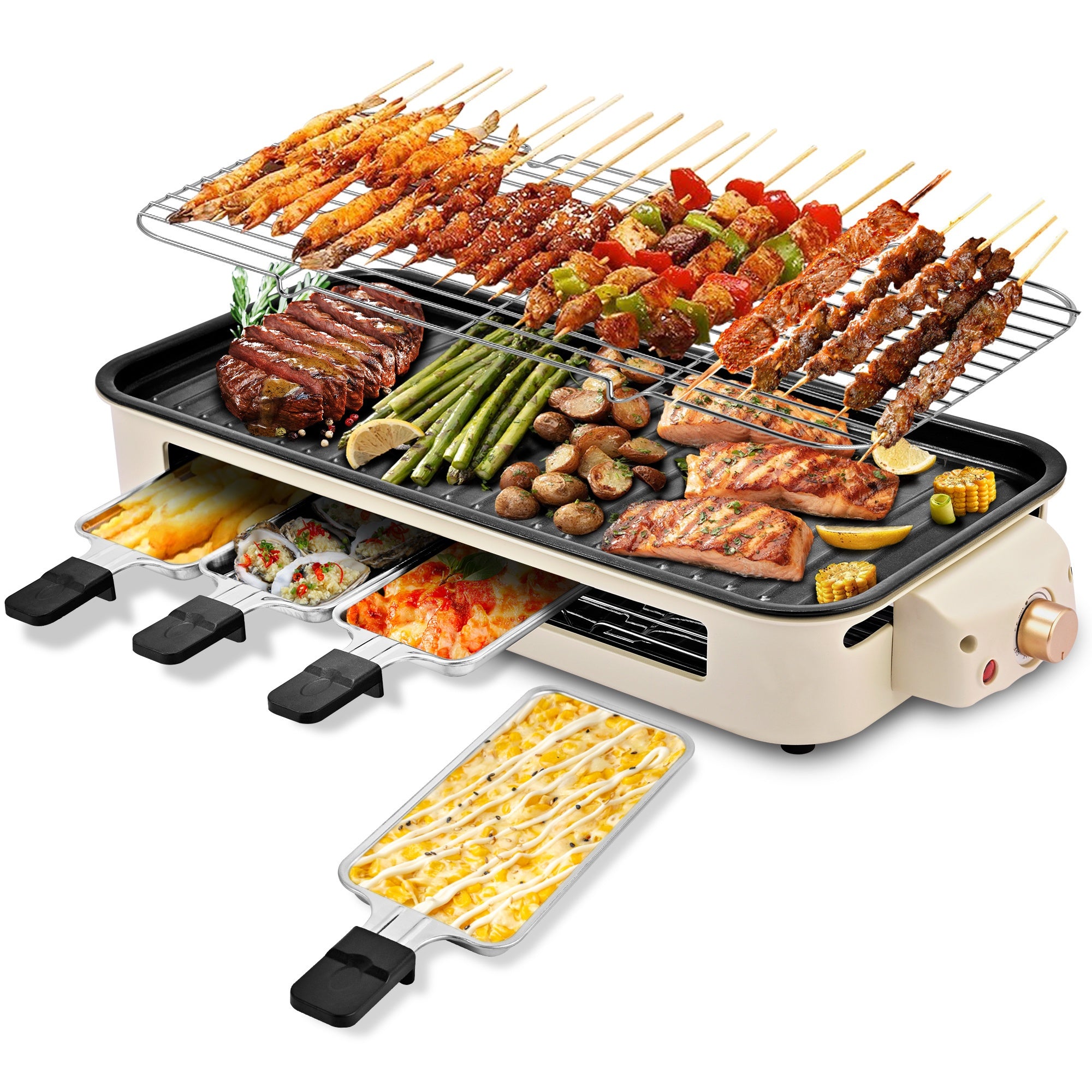 Indoor Electric Grill 1700W Smokeless with Removable Non-Stick Plate – Portable BBQ Griddle for Hot Pot, Home Cooking & Entertaining, Dishwasher Safe | ShopVora CA