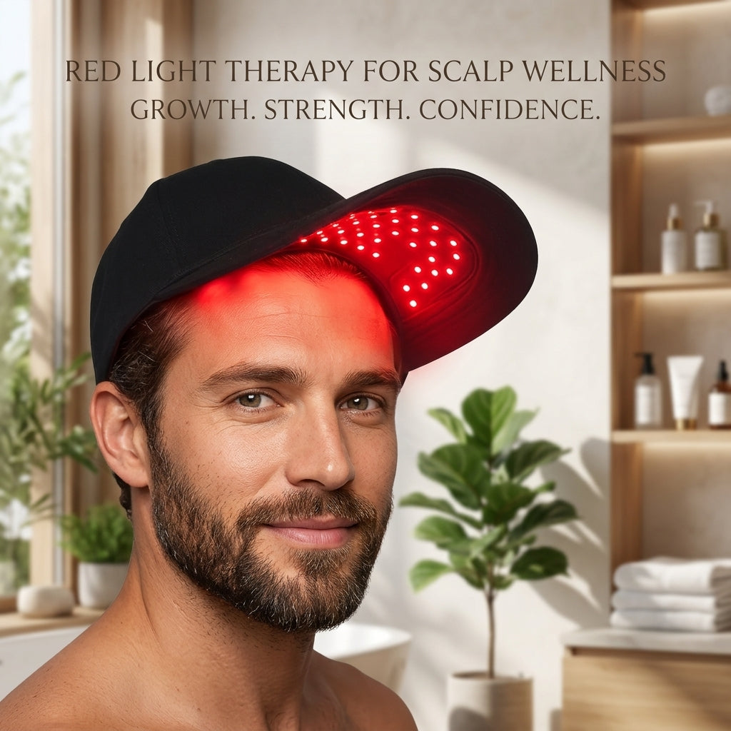 Red Light Cap for Hair Growth, 70 Leds 3 Wavelengths (660Nm Red, 850Nm Infrared, 440Nm Blue), 4 Modes Scalp Care Hat, Anti Hair Loss Hair Regrowth Device for Men Women, Home Use, Black
