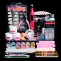 Complete Acrylic Nail Kit for Beginners – Nail Drill, UV Lamp, Acrylic Powder & Liquid System, Glitter Rhinestone Decorations, Multi-Color DIY Manicure Set for Salon-Quality Nails at Home