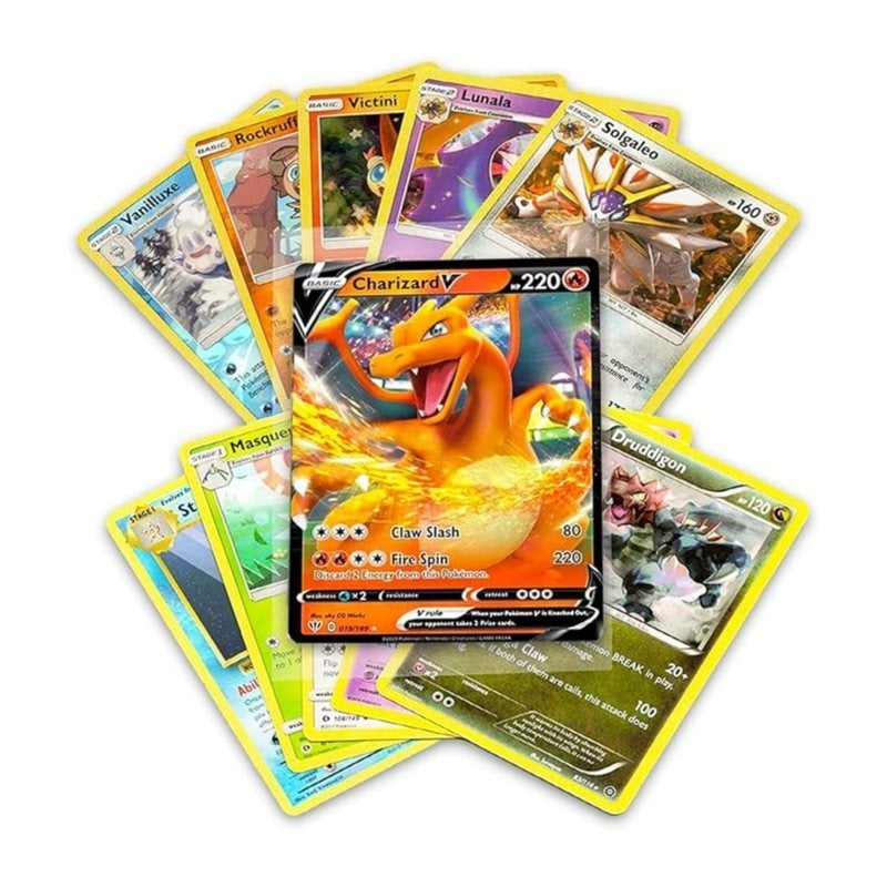 Pokémon Cards 50-Pack Lot with Guaranteed Ultra Rare V/Vmax/Vstar/GX/EX + 5 Holos – No Duplicates, Authentic TCG Collection Bundle for Kids & Collectors Canada