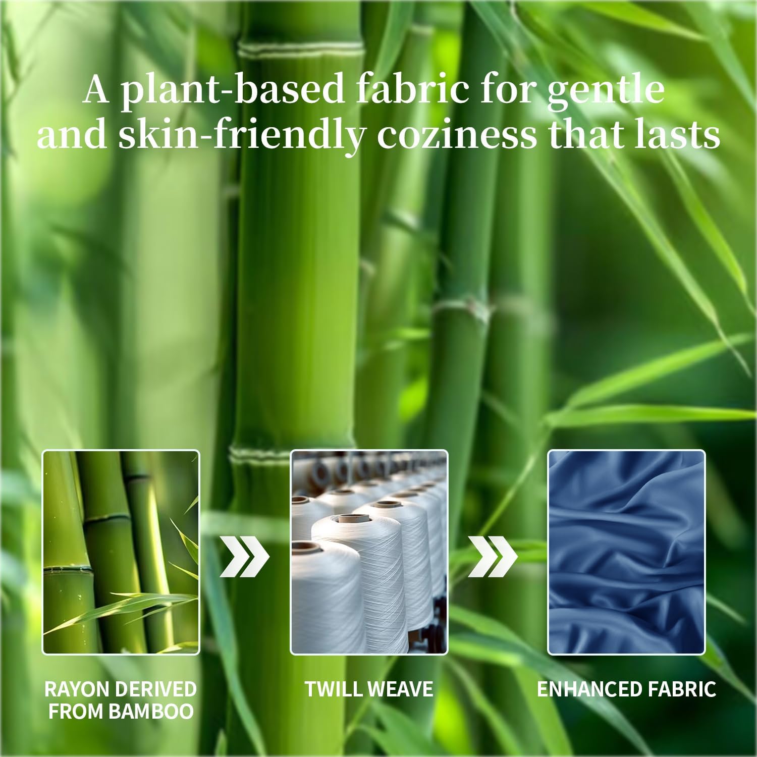 3/4pcs 2100TC Breathable Bamboo Bed Sheet Set-Bamboo Sheets-Ultra Soft & Luxury Bed Sheets Deep Pocket Up to 16" Fits Most Mattresses Hotel Soft Kids Bedding-Perfect for Hot Sleepers Bedding Sheets Set Bamboo Sheets Sets Cooling Bamboo Sheets