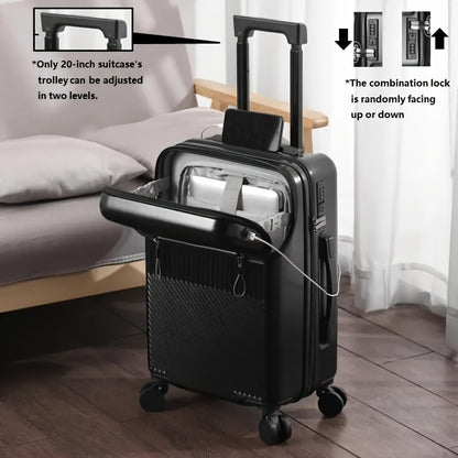 20-Inch Carry-On Trolley Suitcase with Password Lock & Spinner Wheels – Large Capacity Lightweight Boarding Luggage for Daily Travel | Unisex Design | ShopVora CA