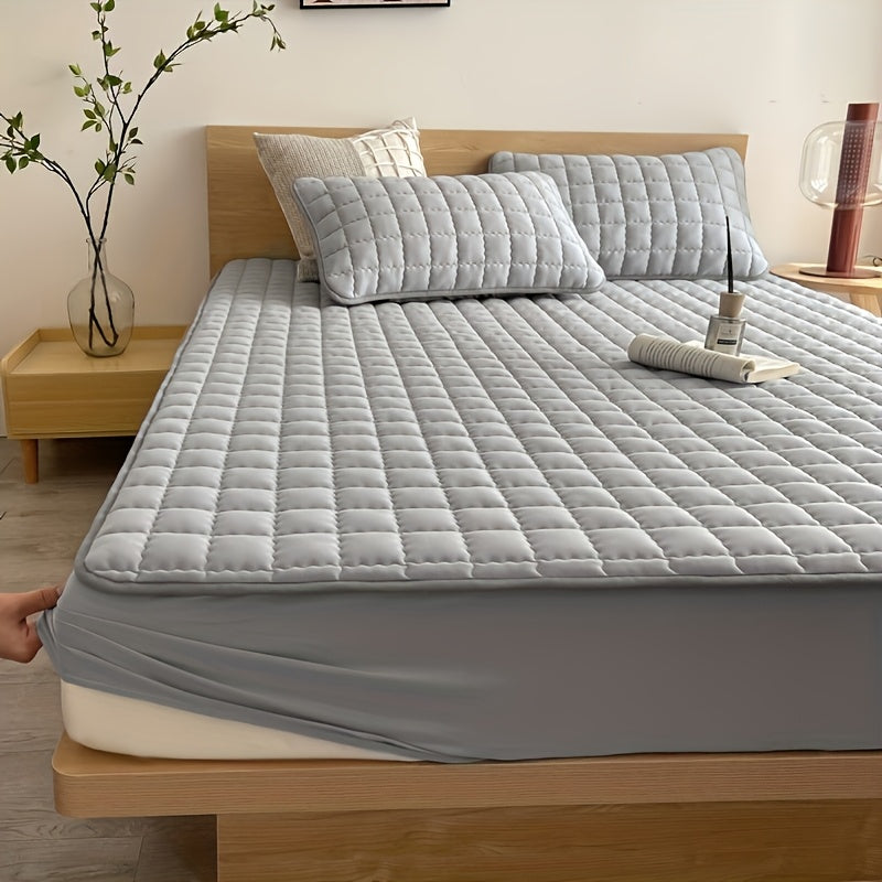 Quilted Cooling Mattress Protector with 9-15" Deep Pocket – Waterproof, Machine Washable, Breathable Fitted Bed Cover for All Mattress Sizes – Home Bedding Essentials