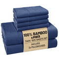Luxury Bamboo Bed Sheet Set 4/6pcs – 5-Star Hotel Cooling Sheets for Hot Sleepers, Deep Pocket Up to 16", Breathable Viscose Bedding with Fitted Sheet & Pillowcases, Twin Full Queen King, 7 Colours