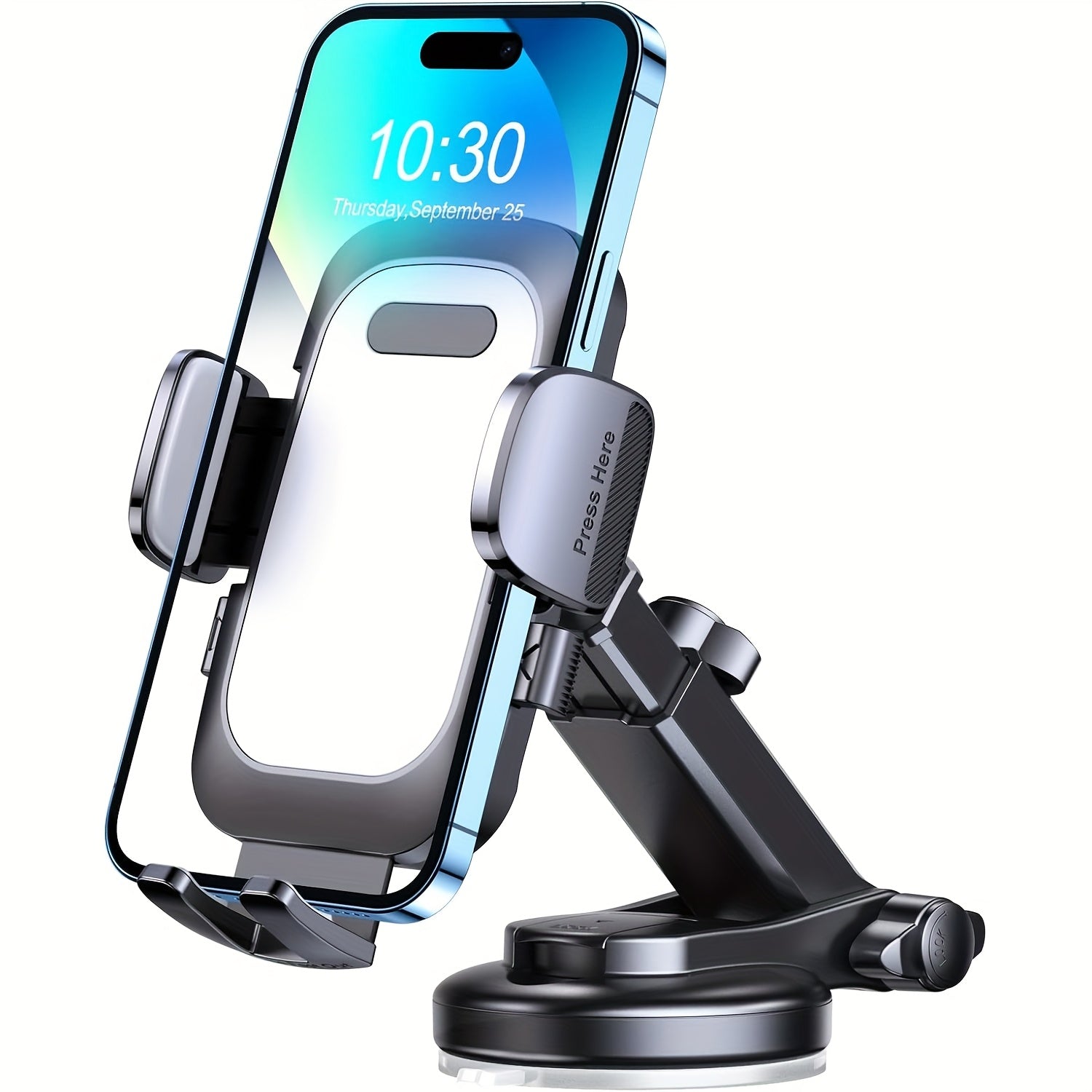 BABACOM Car Phone Holder, [Strong Suction] Dashboard Phone Mount, 360° Rotating Long Arm Car Cell Phone Holder, Compatible with All 4"-7" Smartphones