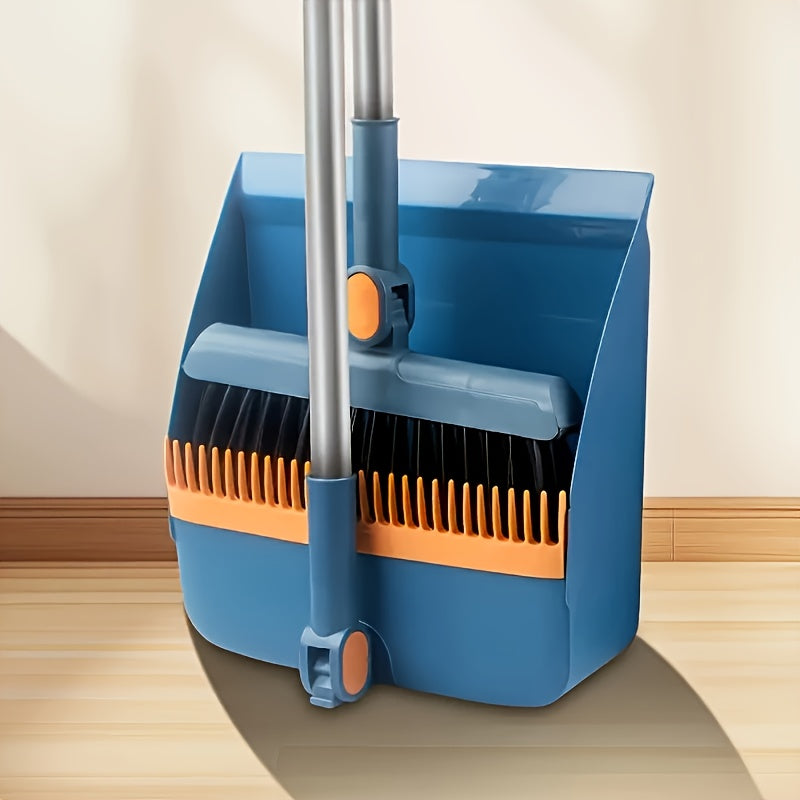 Extra-Long Broom and Dustpan Set with Floor Brush & Window Scraper – Multi-Functional Indoor/Outdoor Sweeping Kit for Tile, Hardwood, Kitchen & Pet Hair Daily Cleaning | ShopVora CA