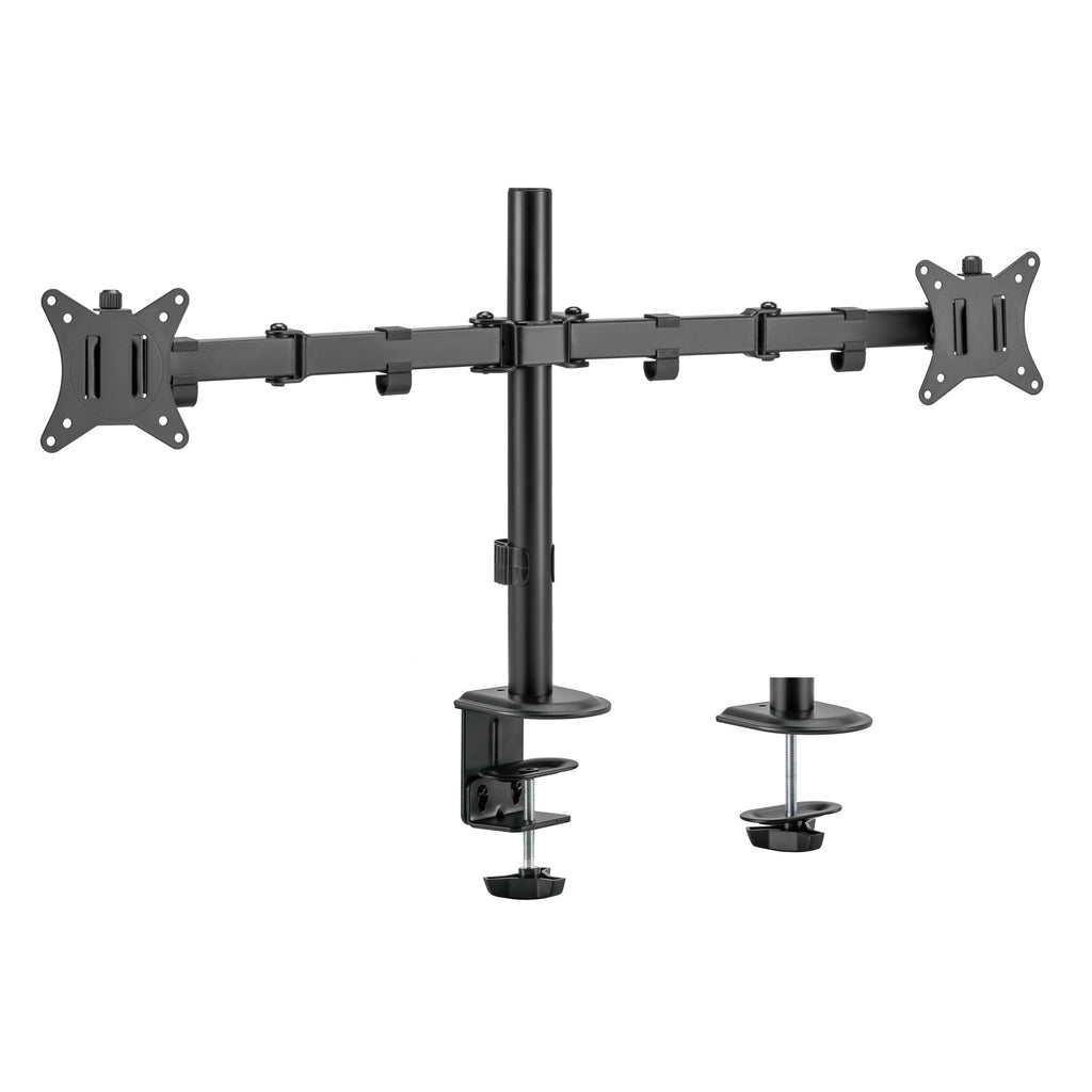 Dual Articulating Monitor Arm with Desk Clamp For 17"-32" Screens - Amer Mounts 2EZCLAMPMK