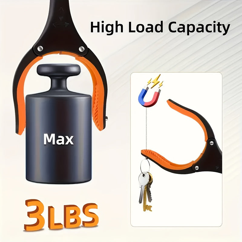 [Foldable Grabber Tool] Lightweight 33-Inch Foldable Grabber Tool for Seniors | Extendable Reacher with 360° Rotating Jaws for Easy Trash Pickup & Mobility Assistance, Long, Trash Pickup,1pc Foldable Multi-Scene Trash and Reacher Grabber, Ideal for Living