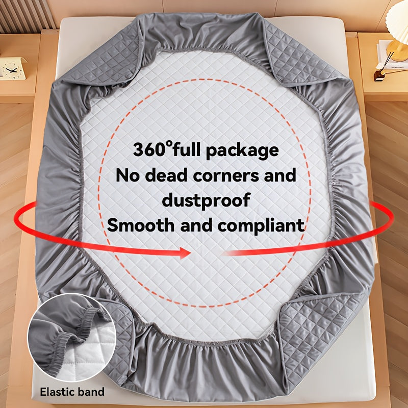 Waterproof Mattress Protector With Embossed Design, Non-Slip Thicken Mattress Cover-21-Inch Deep Pocket, Optional Pillow Covers, Can Be Used As A Standalone Fitted Sheet, Ideal For Twin/Full/XL/King Beds, Bedroom, And Hotel Mattress Protection