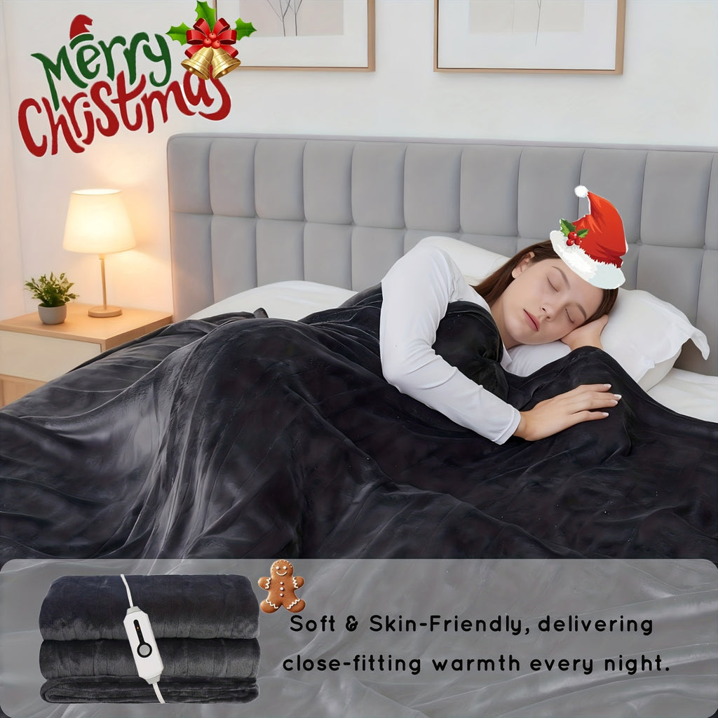 Heated Electric Blanket Flannel Full Size – Fast Heating Soft Cozy Throw for Bed Couch Chair, Multiple Sizes & Colours, Home Office Bedroom Warmth – ShopVora CA