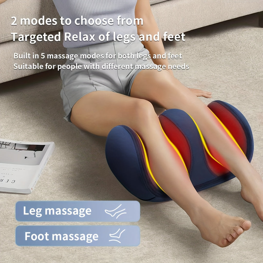 MASSTECK Foot Massager Machine with Heat, 3 Massage Level & 2 Modes, Shiatsu Feet And Leg Massager, Kneading Rolling for Foot, Calf, Ankle, Leg, Plantar, Massage Gift for Mom/Dad/Women/Men
