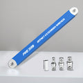 2-in-1 Multi-Function Ratchet Offset Extension Wrench with 1/2", 1/4" and 3/8" Square Head Adapters for Tight Spaces, 180 Degree Swivel, High Torque, Non-Slip Handle, Durable Metal