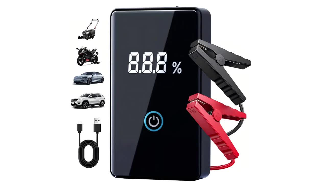 High-Power Car Starter | Advanced Portable Emergency Car Starter-Powerful 6000Mah Rechargeable Battery, USB Charging, Suitable for Vehicles Under 36V, Upgraded Version, Reliable Emergency Power