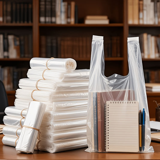 100pcs Reusable Drawstring Storage Bags Household Kitchen Organizer Bags Large/Medium/Small Packaging Bags for Grocery, Restaurant And Convenience Store
