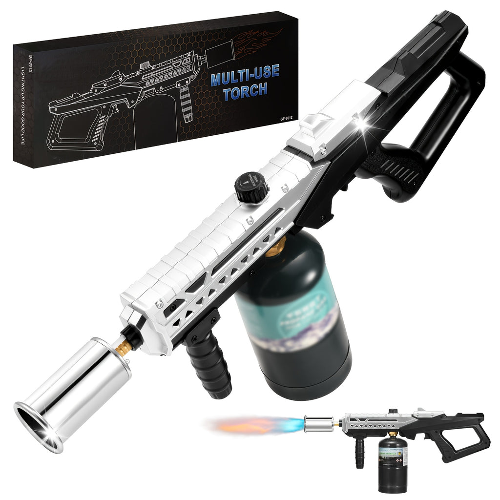 Powerful Propane Torch Gun, Flamethrower with Adjustable Flame, Blow Torch for Campfire, Fire Pit Starter, BBQ, Weed Killing, Fun Gift (Propane Tank Not Included)