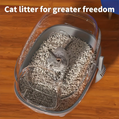 Enclosed Cat Litter Box with Lid – Compact Odor-Proof Leakproof Splash Guard Cat Toilet, No Batteries Required, Easy Clean Indoor Pet Litter Pan