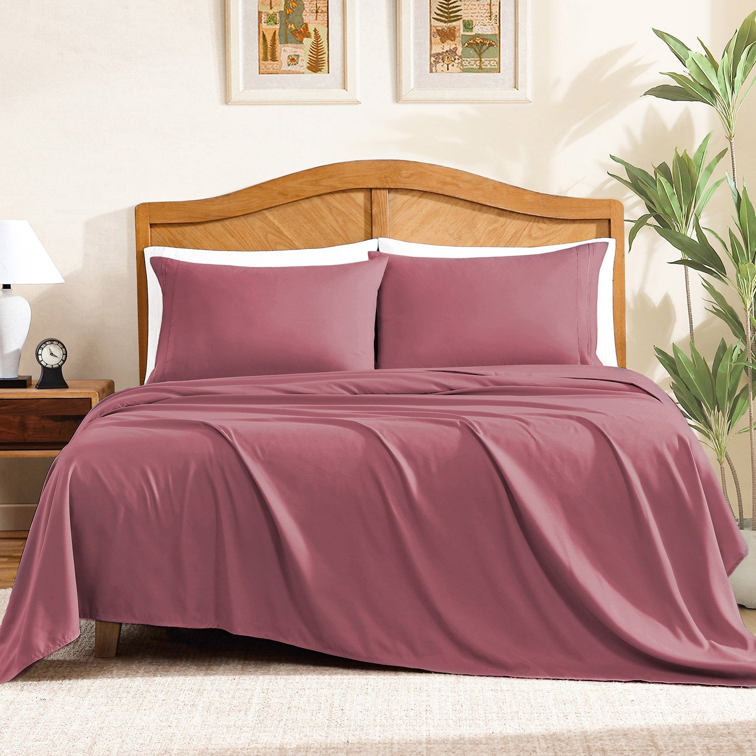 3/4pcs 14 Inch Deep Pocket Sheet Set – Lightweight, Breathable and Cooling – Wrinkle and Fade Resistant, Hotel Luxury–Ideal for Home, Dorms and Cool Summer Nights – Great Fall Winter Gift – Pillowcase, Flat Sheet, Fitted Sheet, Twin Full Queen King