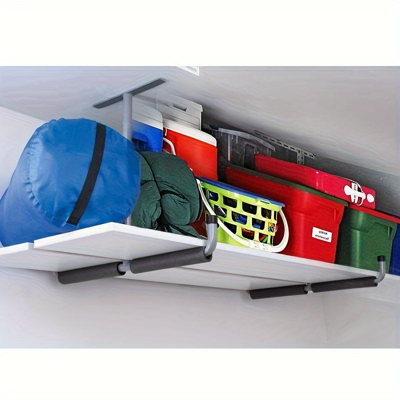Garage Storage Hooks Wall & Ceiling Mount – Heavy-Duty Metal Hook Racks, 2 or 4-Pack, for Hanging Hoses, Lumber & Tools | Space-Saving Organizer for Garage, Workshop, Garden & Farm