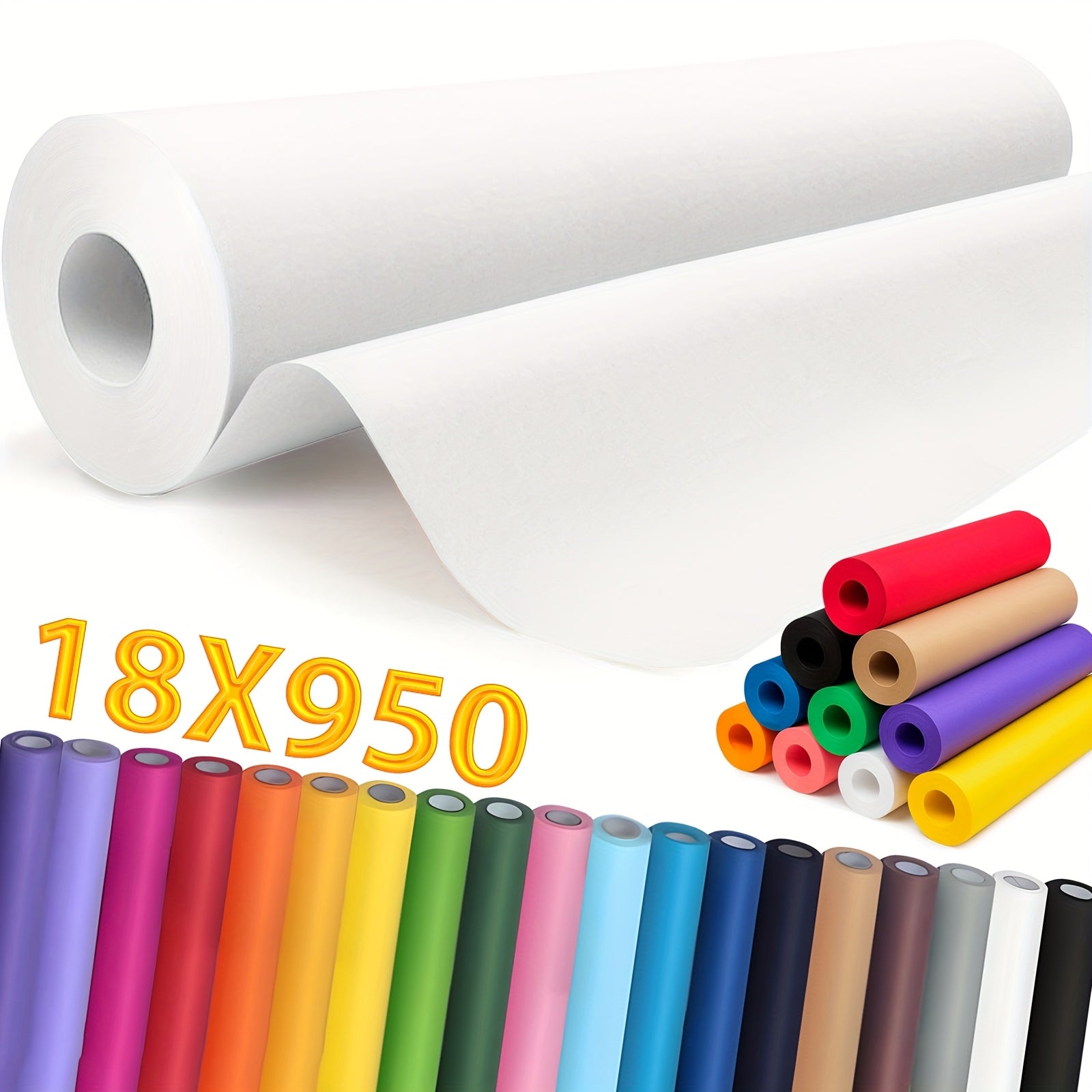 Kraft Wrapping Paper Roll Vibrant Colors – Multi-Use for Gift Wrapping, Art Projects, Table Runner, Bulletin Board, Bouquet Wrapping, Party Supplies & Shipping Packaging – Christmas Crafts