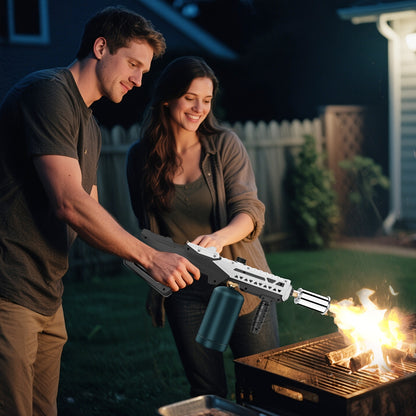 Propane Blow Torch with Trigger Ignition & Adjustable Flame – Lightweight Flamethrower for Campfire, Fire Pit, BBQ, Weed Burning & Culinary Use | Precision Flame Control, Fun Outdoor Gift (Tank Not Included)