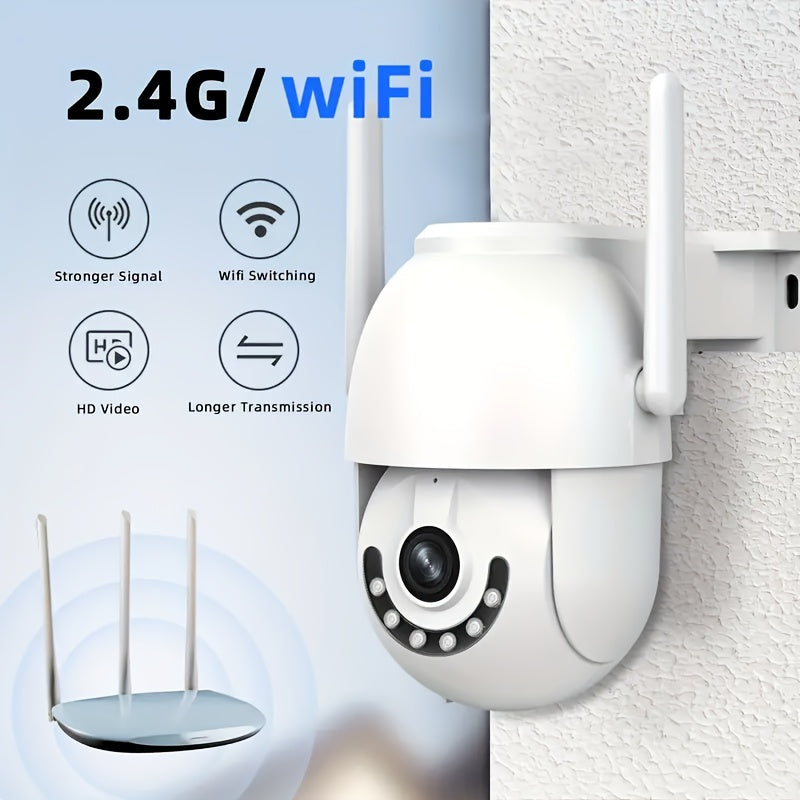 2. 4G Wifi Outdoor Security Monitoring - 360° Rotating And Automatically Tracking PTZ Camera with Night Vision And Motion Detection. Two-Way Audio. 1296P Outdoor Security Multi-Functional Monitoring Camera