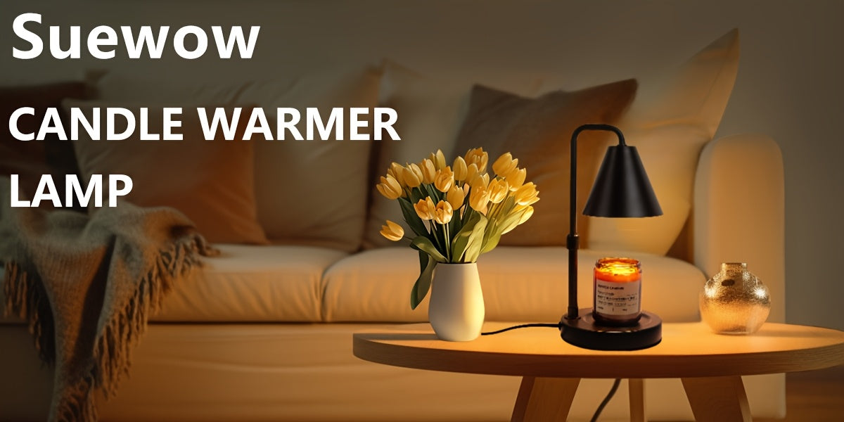 Candle Warmer Lamp with Timer & Dimmer Adjustable Height – 2 Bulbs Wax Melt Warmer Bedside Sleep Lamp for Scented Candles, Bedroom Home Decor Gift