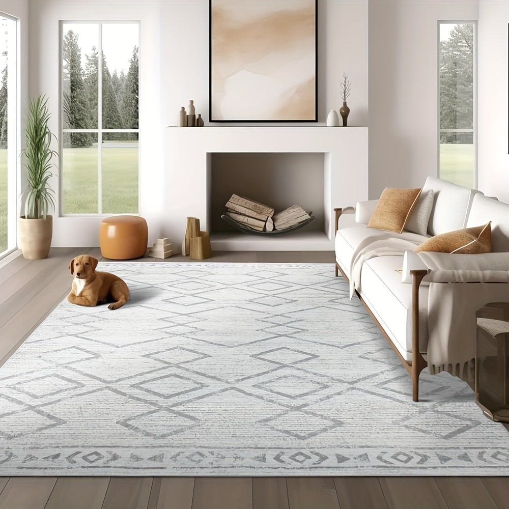 JINCHAN 8x10 Washable Vintage Floral Area Rug – Boho Retro Thin Accent Carpet for Living Room, Bedroom, Kitchen & Farmhouse, Multiple Colours | ShopVora CA