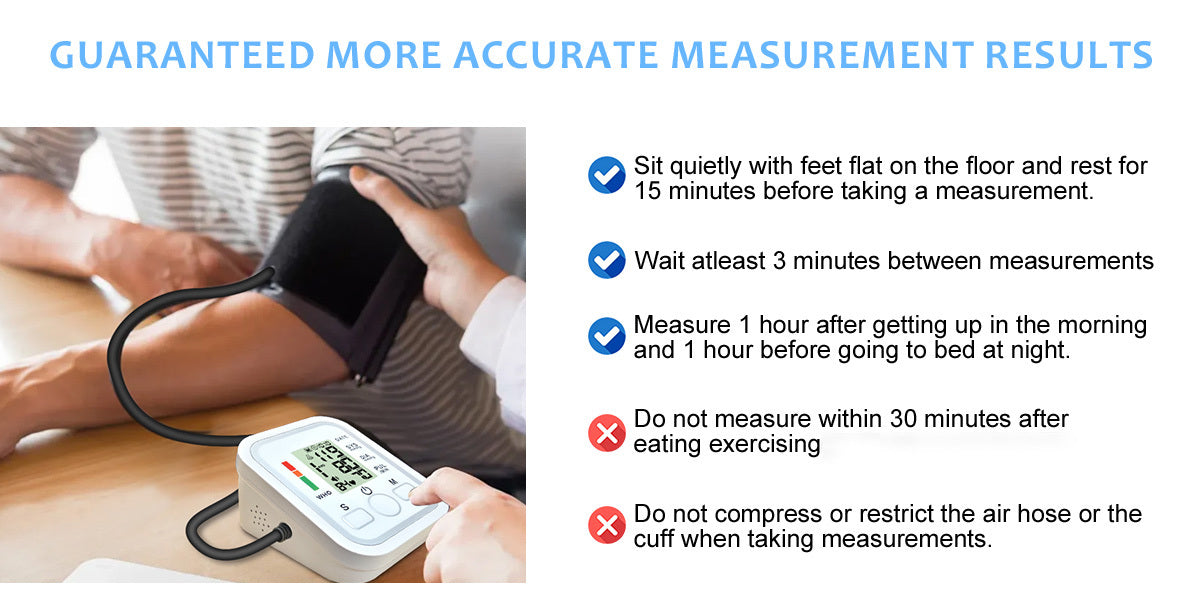 Portable Upper Arm Blood Pressure Monitor with Voice Reports & Hypertension Alert – Large LCD Display, One-Touch Operation, 2×99 Memory, Adjustable Cuff, Home & Travel BP Monitor for Seniors & Pregnant Women