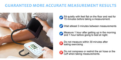 Portable Upper Arm Blood Pressure Monitor with Voice Reports & Hypertension Alert – Large LCD Display, One-Touch Operation, 2×99 Memory, Adjustable Cuff, Home & Travel BP Monitor for Seniors & Pregnant Women