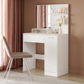 Modern Makeup Vanity Desk with Mirror Dressing Table with Drawer Storage Cabinet and 2 Open Shelves White for Bedroom Dressing Area Walk-in Closet Beauty Station Canada