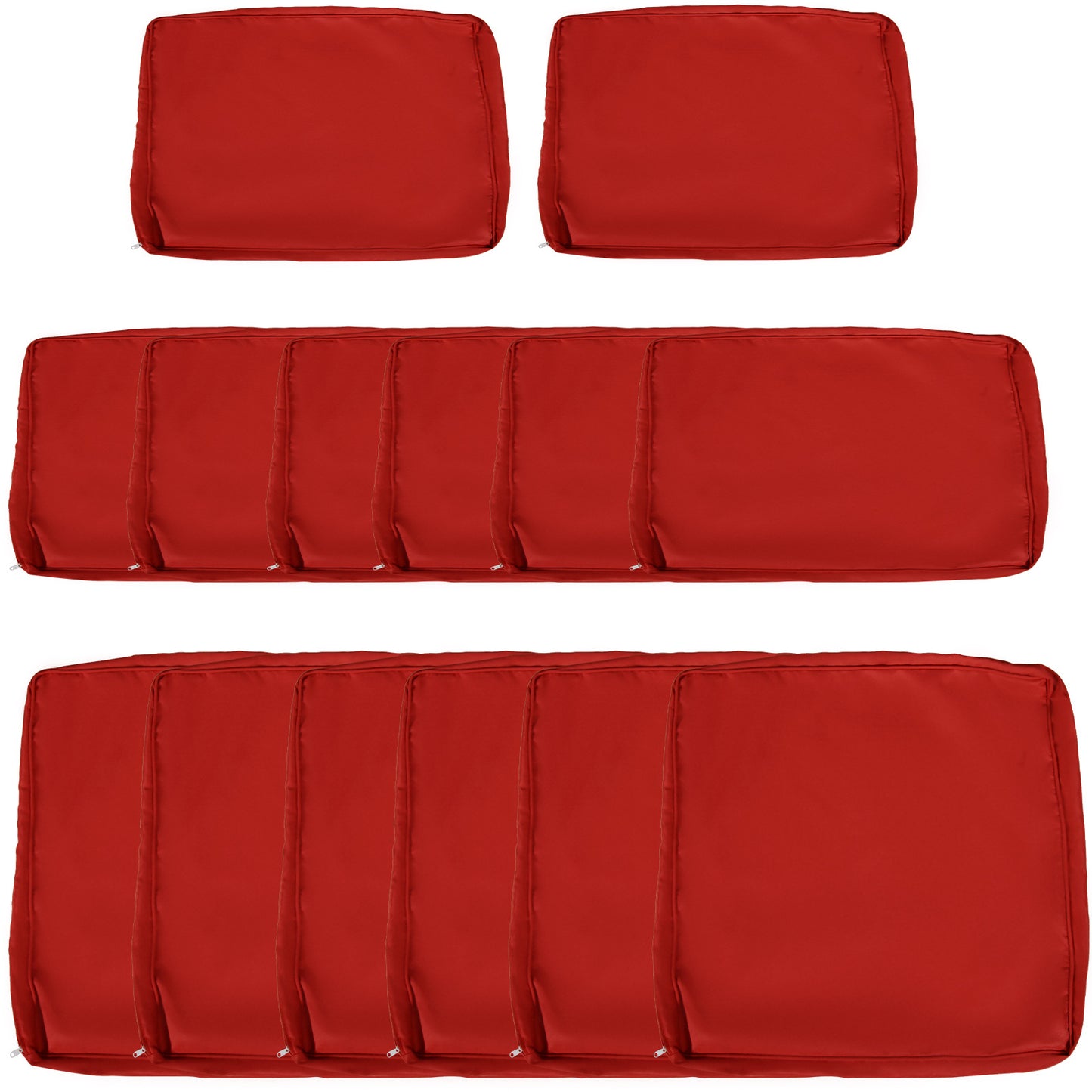 Outdoor Cushion Covers 14 Pcs Replacement for Rattan Sofa Set Polyester Waterproof Dustproof Machine Washable Zipper Closure Navy Blue - Patio Garden Furniture Covers, Canada