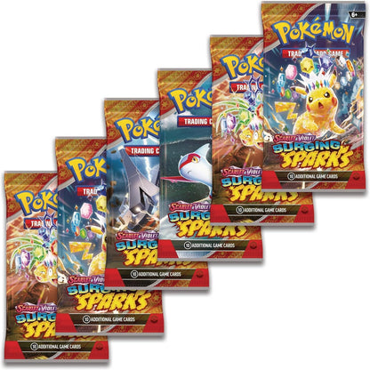 Pokemon TCG Scarlet & Violet Surging Sparks Booster Bundle - 6 Booster Packs, 10 Cards Each, Expand Your Collection, Gift for Pokemon Fans and Collectors