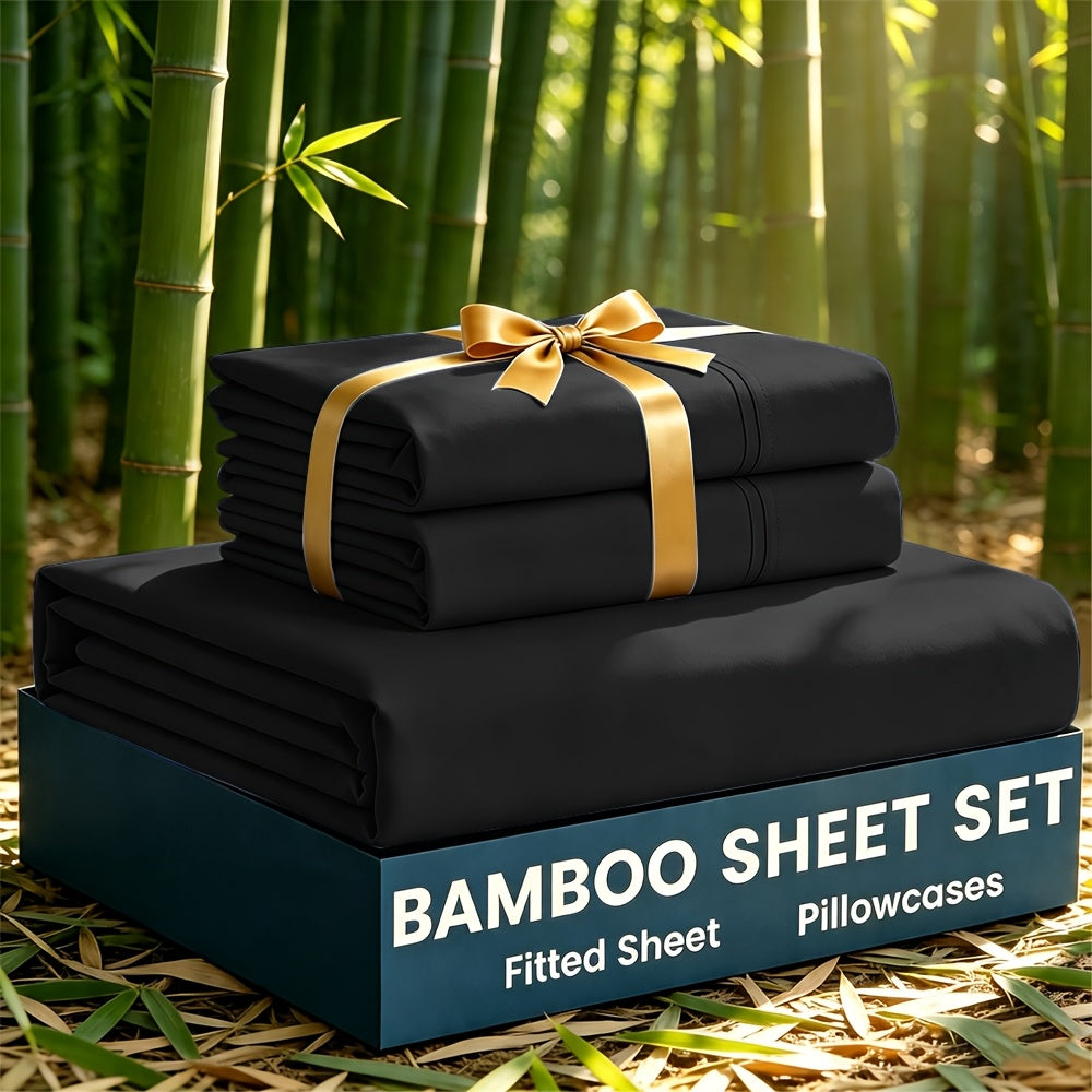 Bamboo Cooling Bed Sheet Set 3 or 5 Piece with Pillowcases – Ultra Soft Deep Pocket Breathable Sheets for Hot Sleepers, Twin Full Queen King, 12 Colours | Canada