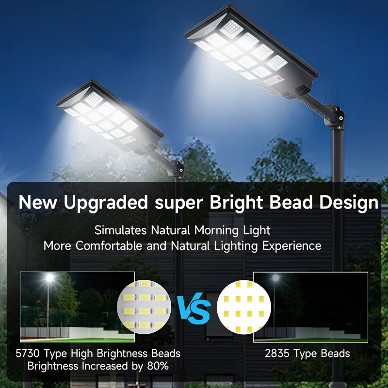 Outdoor Courtyard Solar Wall Lamp Street Lamp Outdoor, Solar Street Lamp Remote Control, Solar Floodlight Motion Sensor Courtyard Lighting, Deck Lamp, Garden Lamp Solar Parking Lot Lamp