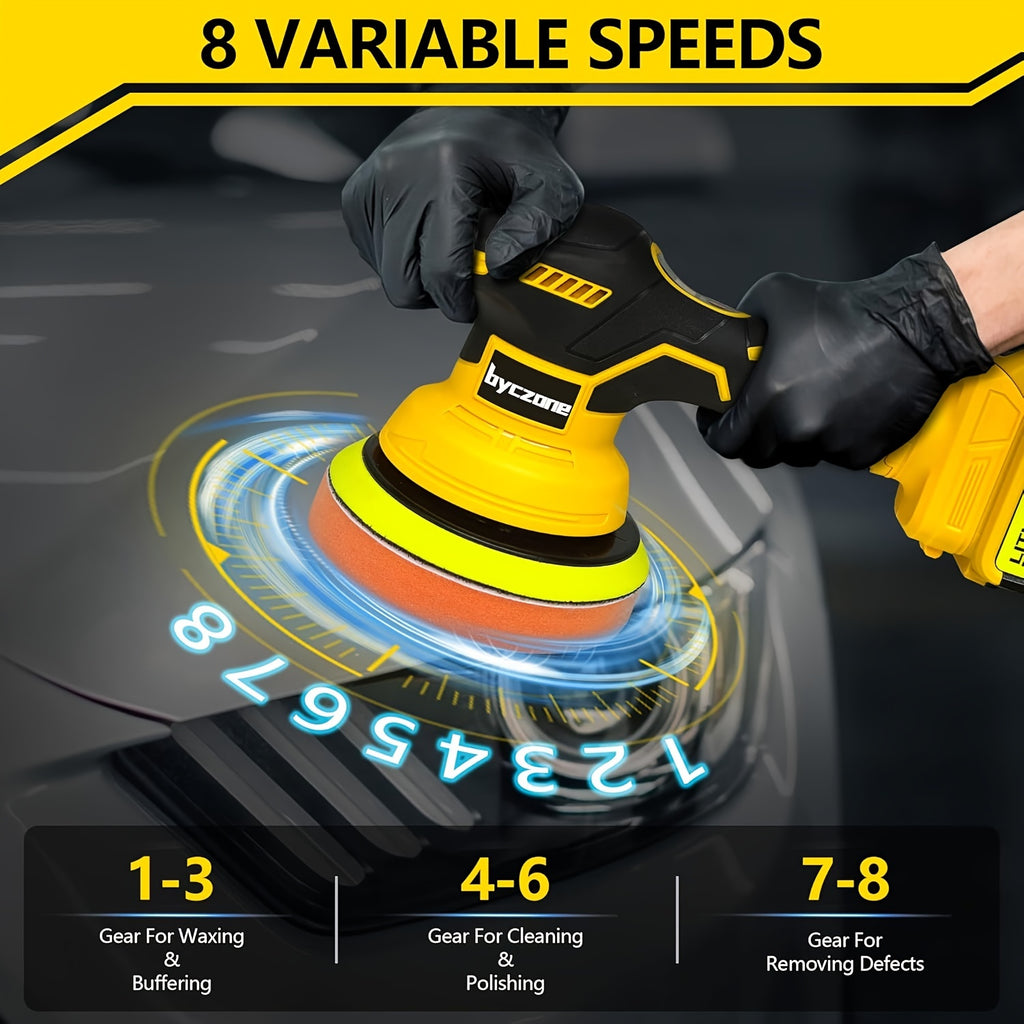 Car Buffer Polisher for 20V Max Battery (Tools Solely, NO BATTERY), Polishers And Buffers with 6 Variable Speeds Up to 6800RPM, Polisher for Car Detailing/Polishing/Waxing (Battery Not Included)