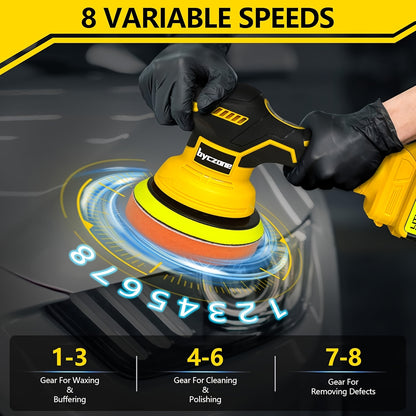 Car Buffer Polisher 20V Cordless Orbital Polisher with 6 Variable Speeds 6800RPM – Dual Action Polisher for Car Detailing, Polishing & Waxing (Tool Only, Battery Not Included)