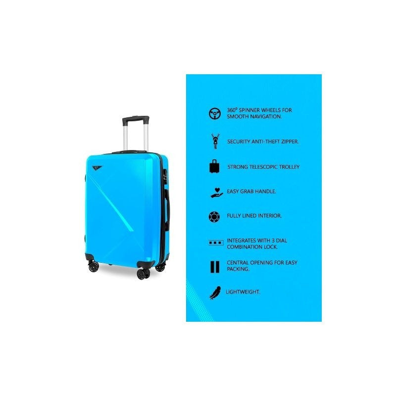 3pcs Hardshell Luggage Set – Lightweight ABS Suitcases with 360° Spinner Wheels, Expandable Zipper, TSA-Style Combination Lock – 20" Carry-On, 24" & 28" Checked Sizes – Durable Travel Set for Men & Women