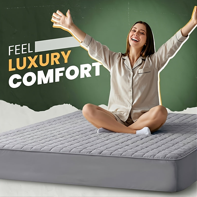 Waterproof Mattress Protector Cover Fitted Sheet Thickened Breathable Mattress Topper Pad Twin Full Queen King Size Bedroom Guest Room Hotel Comfortable Durable Bed Cover