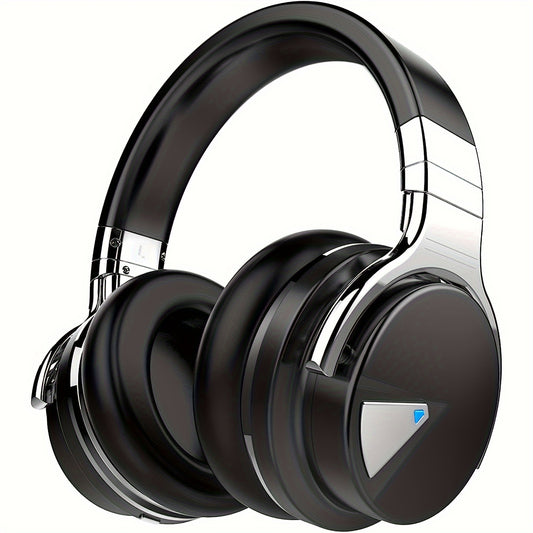 Active Noise Cancelling Headphones with Microphone Deep Bass Wireless Headphones Over Ear, Comfortable Earpads, 30 Hours Playtime