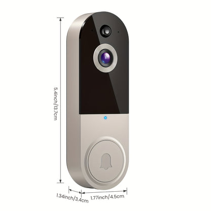 1440P Video Doorbell Wireless WiFi – Two-Way Audio Night Vision Real-Time Alerts, Panoramic View Motion Detection, 2.4G Home Security Camera for Front Door, Canada