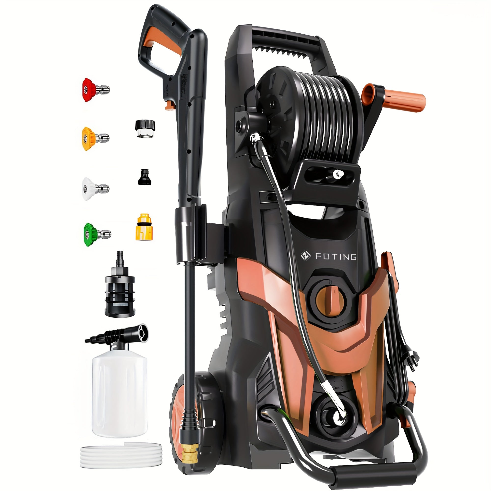 Electric Pressure Washer 4500 PSI 3.2 GPM with Foam Cannon & 4 Quick-Connect Nozzles – Power Washer for Car Washing, Driveway, Fence & Home Exterior Cleaning