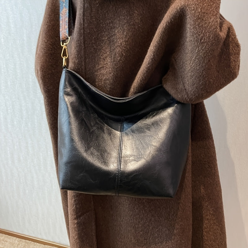 This year's popular bags for women: large-capacity new style fashionable wide-band messenger bags, niche popular tote bags