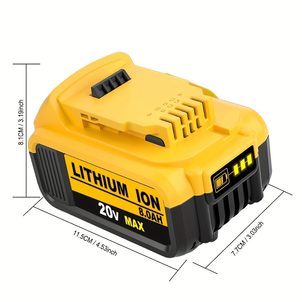 DCB200 DCB606 DCB609 Compatible 20V Max 8000mAh Replacement Battery – Fits DCB612 DCB201 DCB206 DCB207, Over-Current Over-Voltage Over-Temp Protection, 1/2-Pack for DW Cordless Power Tools | Canada