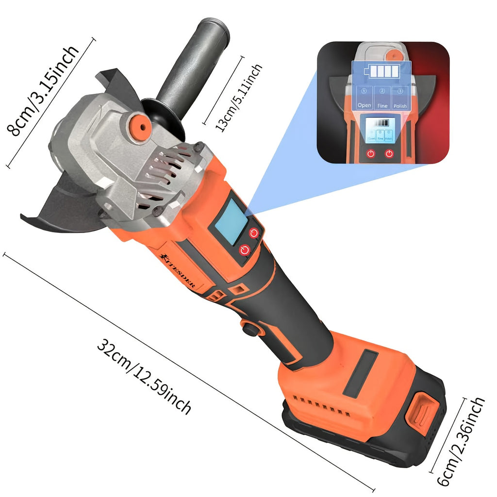 20V Cordless Angle Grinder & Polishing Machine – Brushless Motor, 2-in-1 Electric Grinder for Metal, Wood & Auto Detailing, Portable Power Tool for Home Workshop, DIY & Professional Use
